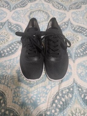 Kids Lightweight Black Knit Sneakers
